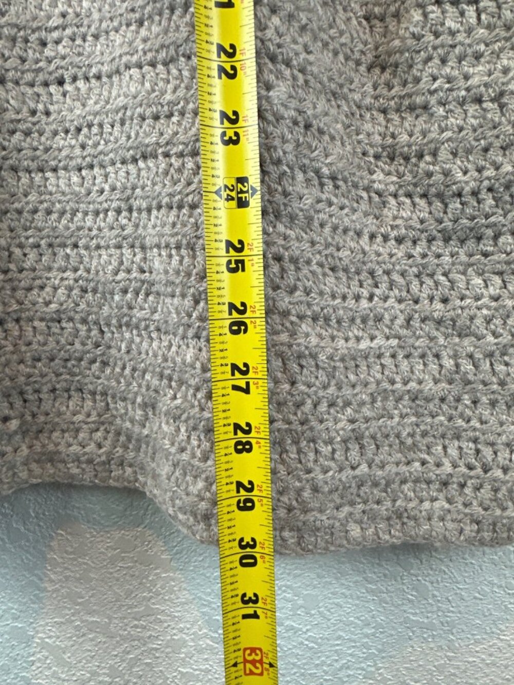 Eileen Fisher 2X 100% Baby Alpaca Knit Sweater Poncho Taupe Beige Peru - Picture 7 of 12